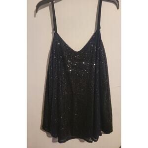 Torrid Sophie Sequin Swing Cami Tank Top Women's 2X V-neck Relaxed Flowy Sleek